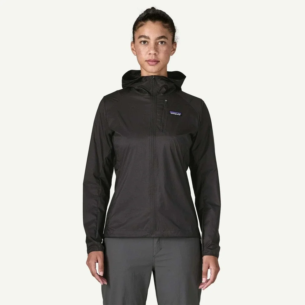 Patagonia Houdini Jacket Women's Medium Black Full Zip Hooded Windbreaker 24146